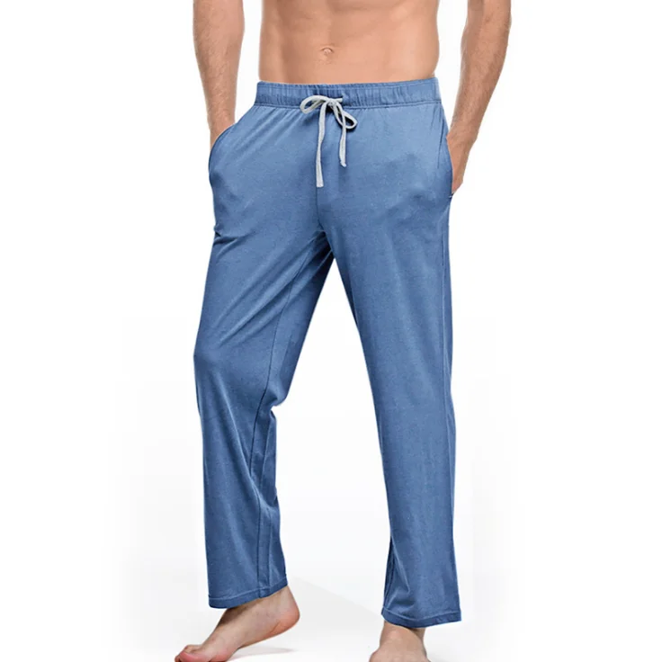 

Wholesale drop shipping vendor pajama trousers Super Soft Male Lounge Pyjama Pants Solid Men Cotton Pajama Pants