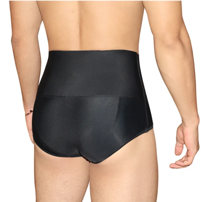

High Waist Tummy Control Shaper Briefs Butt Lifter Mens Underwear, Black