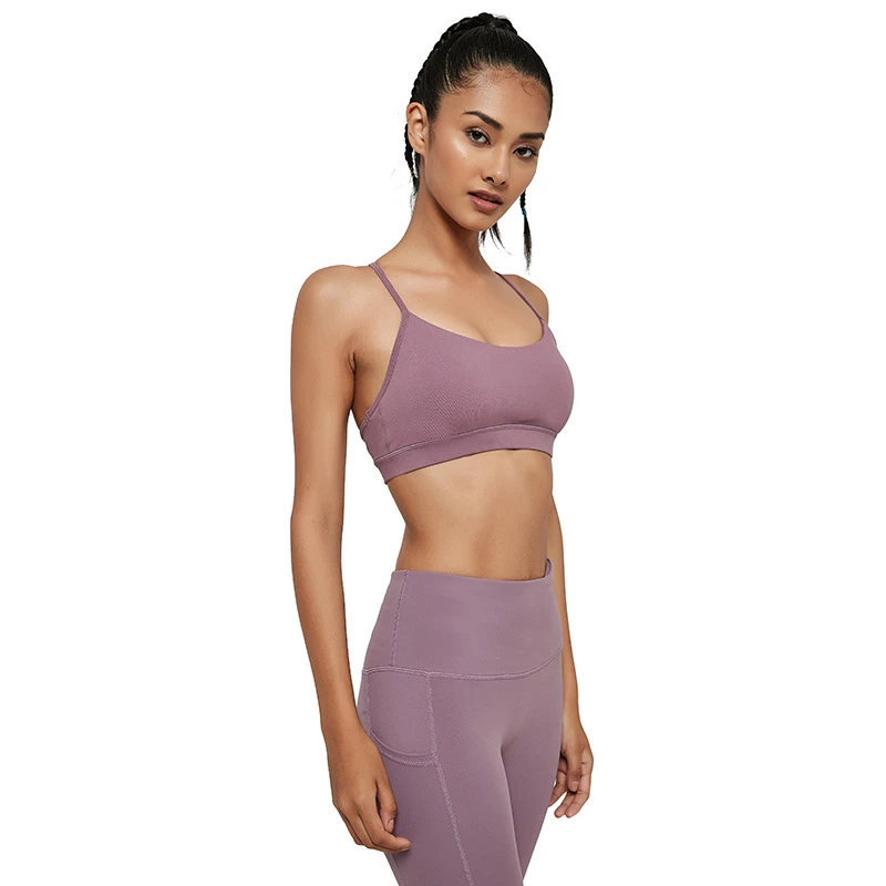 

New Arrival High Quality Fitness Cross Back Sexy High Support Sport Bra for Training, Customized colors