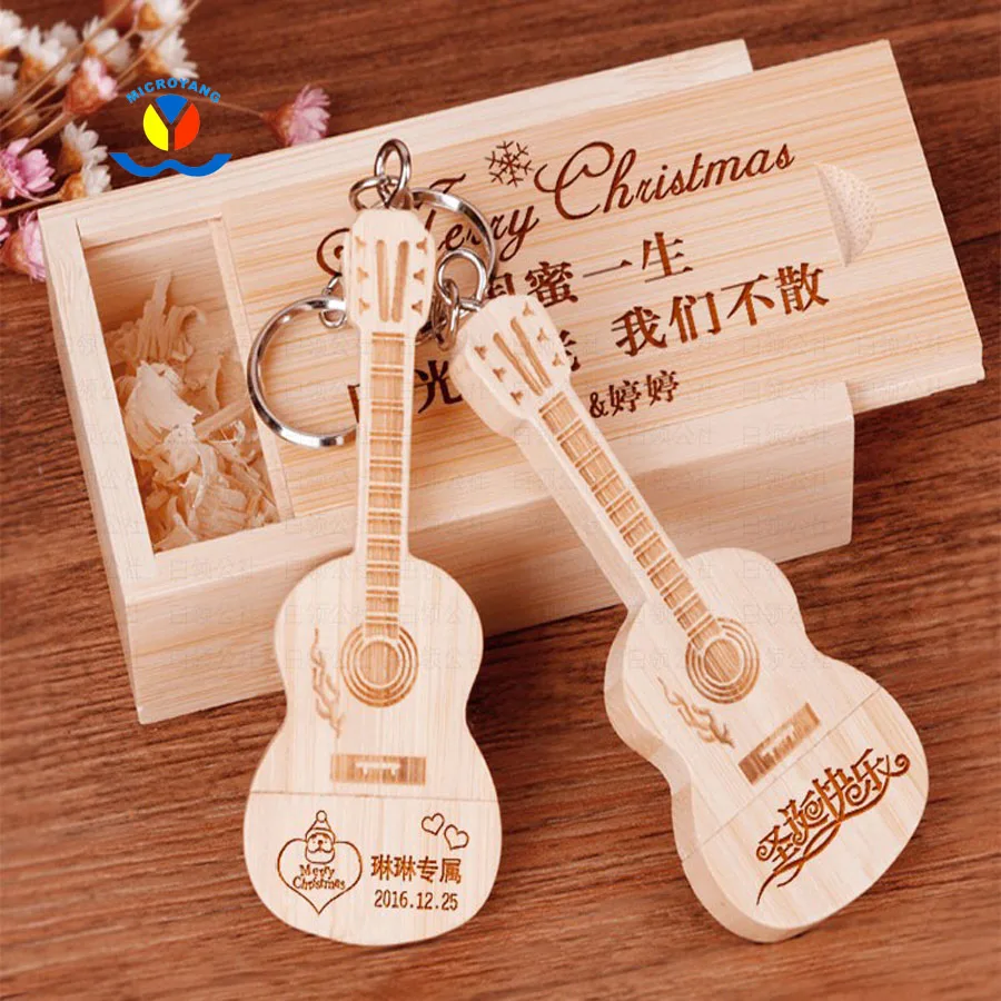 Wholesale custom logo rotating +box USB stick swivel wooden flash drive with 2gb 8gb custom design - ANKUX.COM