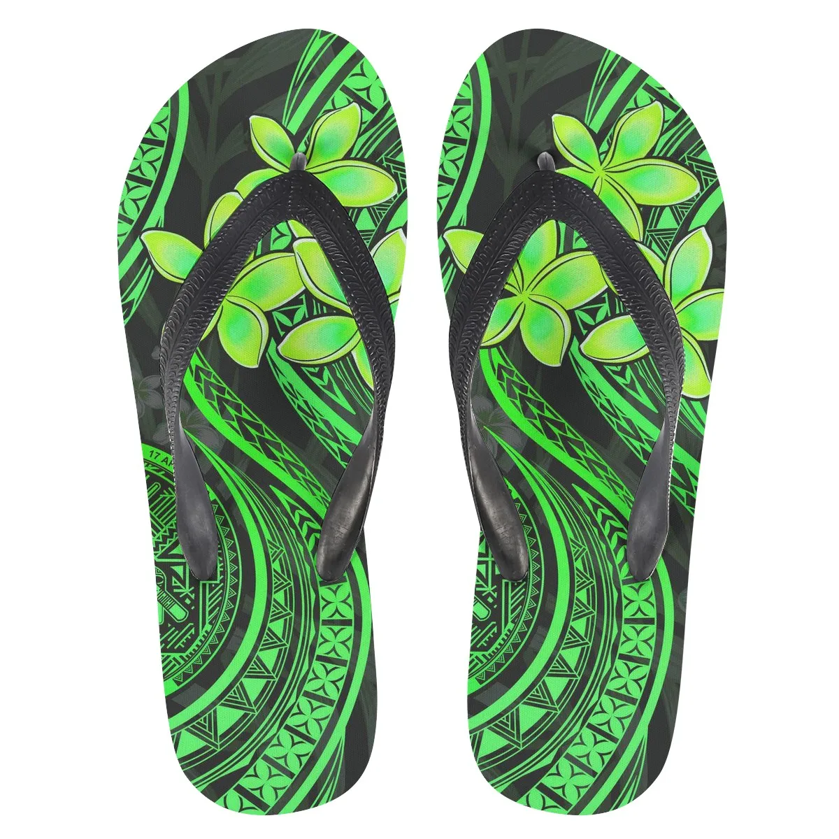 

New Summer Flip Flops Non-slip Flipflops Beach Eva Rubber artificial plumeria Printed Slipper Mujer sublimation flip flop blanks, Customized color