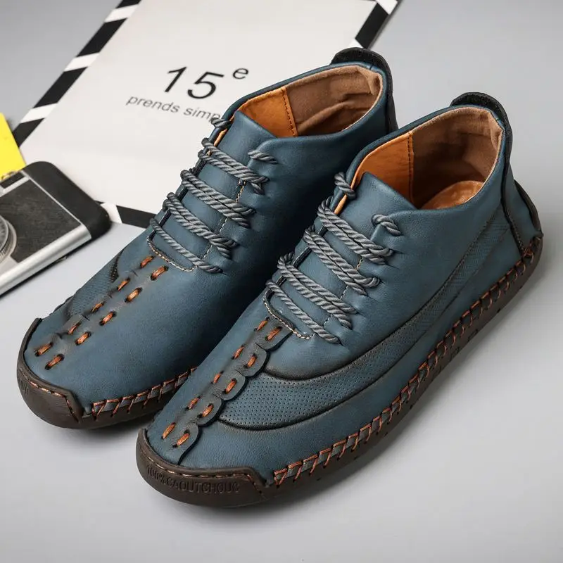 

Stylish Men'S Genuine Leather Shoes Business Importar Casual Stitch Shoes For Mens Gimnasio Shoes Fashion 2020 Party