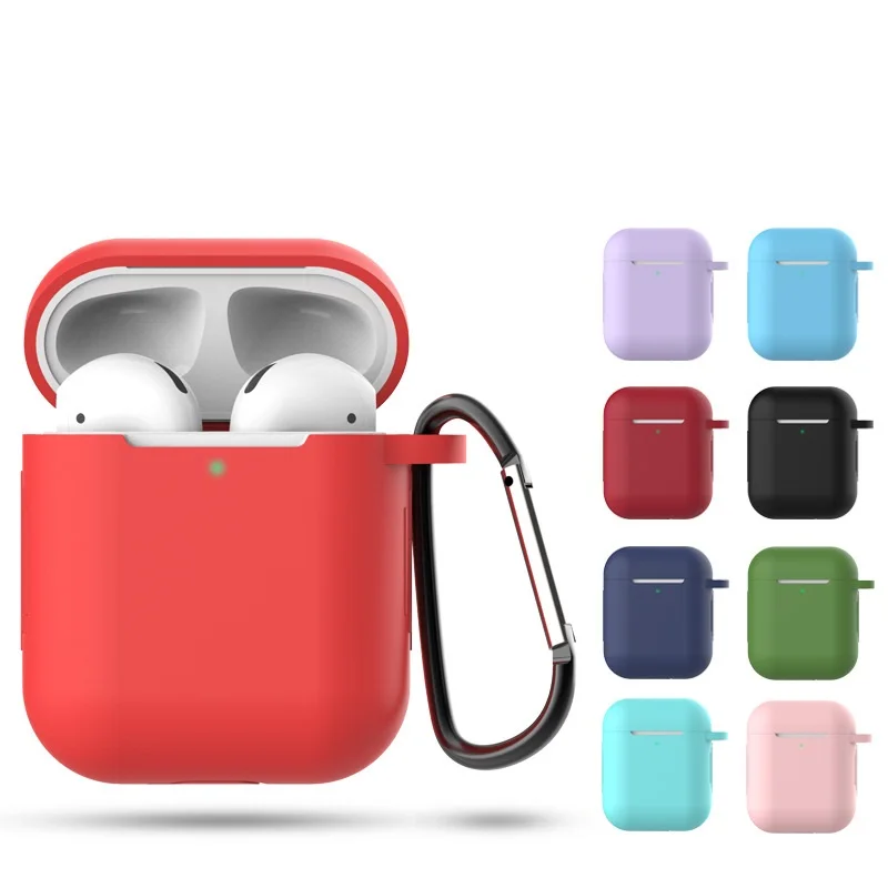 

Wholesale Hot Sale Eco-friendly Fashion 3in1 Pouch Anti-lost Shockproof Wire Silicone Case Cover Protective Skin for AirPods