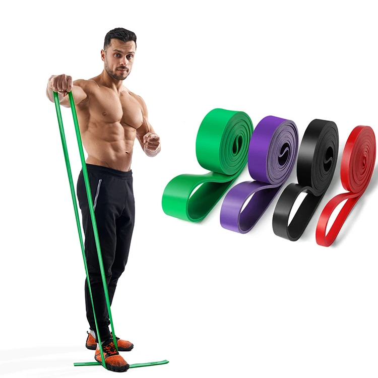 

US Free Air Shipping 4 PCS/Sets Rubber Thick Band Pull Up Training Latex Fitness Resistance Exercise Bands Set, Red,black,purple,green