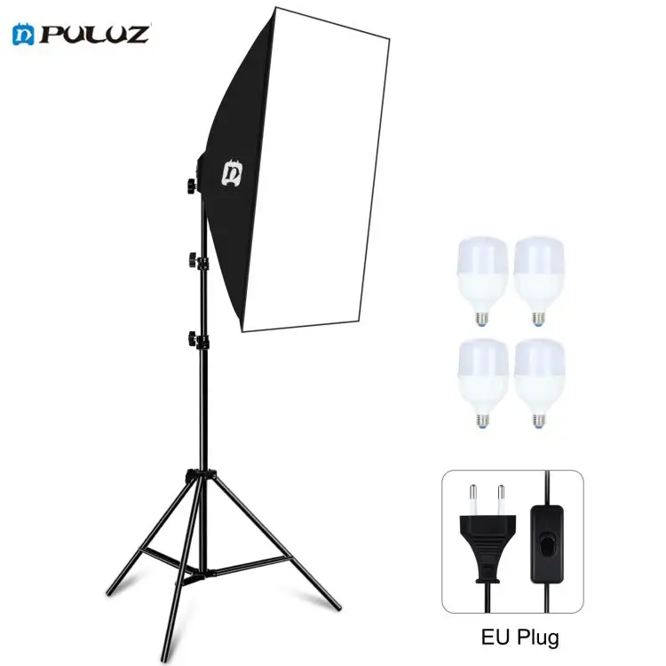 

Puluz LED lighting kit camera video chat soft box photo studio softbox 50x70cm 20" x 28" photographic equipment with 1.6m Tripod