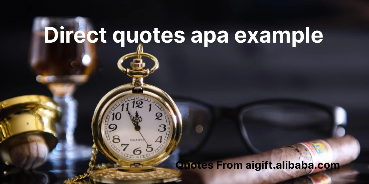 direct quotes apa example