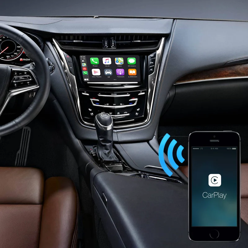 

Wireless Apple CarPlay Box for Cadillac XTS ATS SRX CTS XT5 OEM retrofit Android Auto navi map music BT Call Spotify Car Play