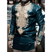 

Fashion Mens African Print Tops Tee Shirt Homme Africa Dashiki Clothing Casual Long Sleeve T Shirts For Men Y12331