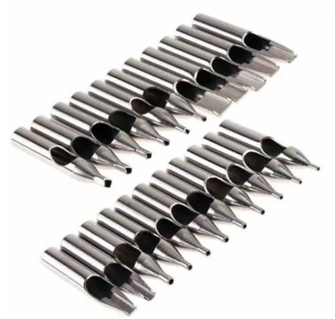 

Tattoo Needle Tips Mixed Disposable Nozzles Tubes Round Flat Mouth