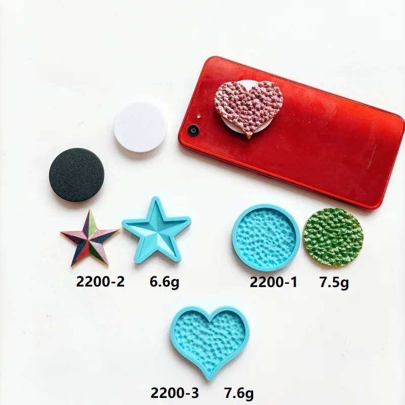 

2200 shiny silicone mold for badge reel phone grip