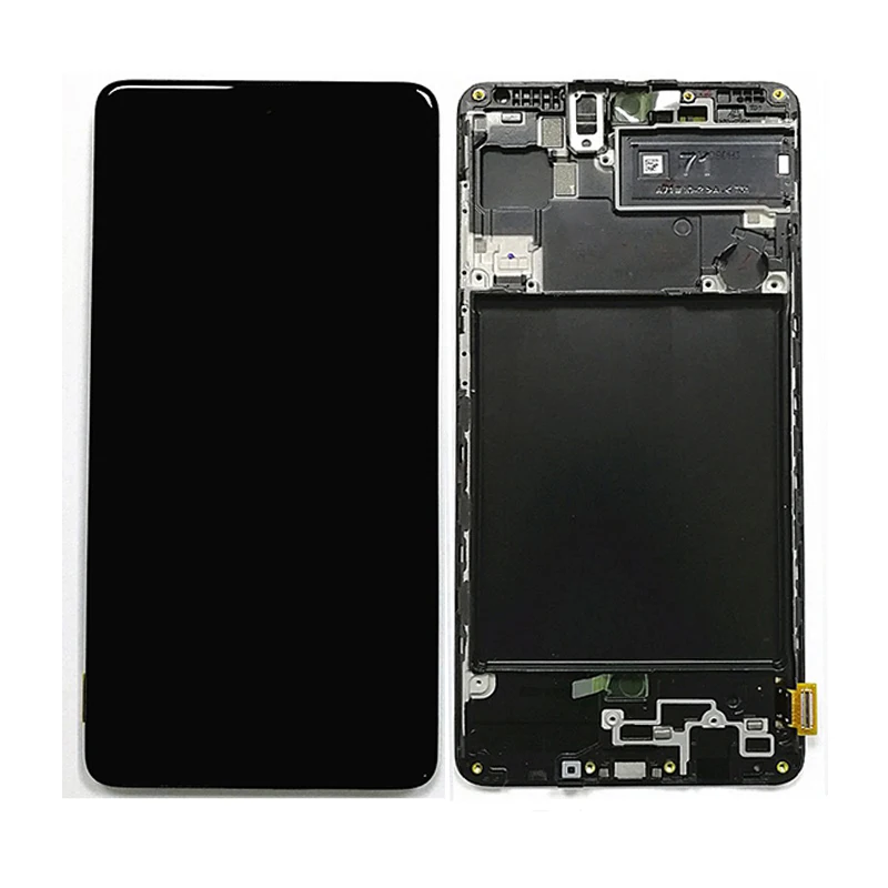 

Super Amoled For Samsung Galaxy A71 A715 A715F A715FD Lcd Display With Touch Screen Digitizer With Frame For Samsung A715 Lcd