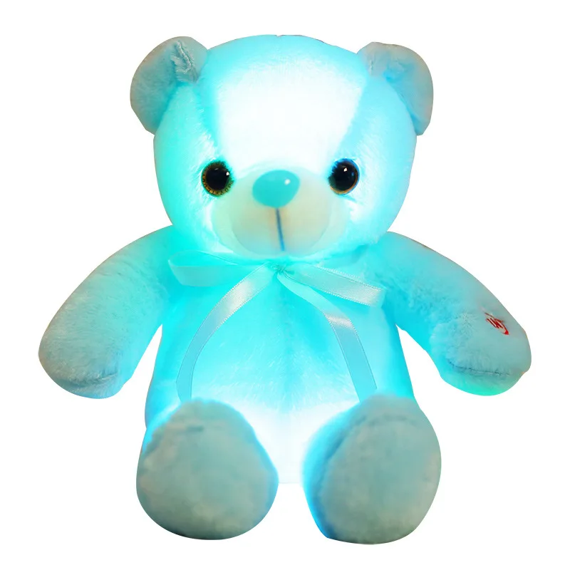 

Luminous Creative Light Up Led Teddy Bear Stuffed Animal Plush Toy Colorful Glowing Bow Tie stuffed animals toys dogs