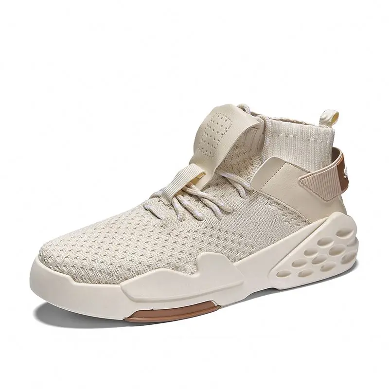 

Factory hot sale Flying woven shoes men's mesh breathable sneakers sports in stock