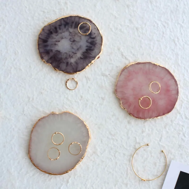 

Resin Storage Painted palette Tray Jewelry Display Plate Necklace Ring Earrings Display Tray Creative Decoration Organizer
