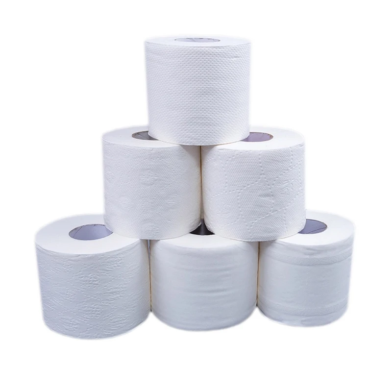 

Hot Selling recycled pulp toilet paper toilet tissue bathroom tissue 2ply 12 rolls/pack, White color