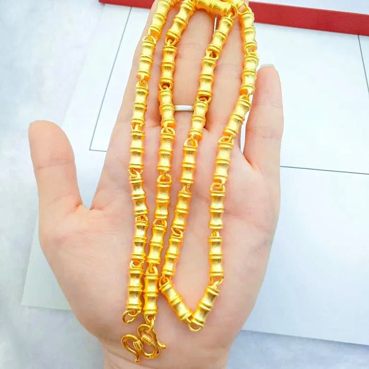 

Gold Solid Jewelry Necklace Brass Gold Plated Rich Jewelry Necklace Exquisite Gold Jewelry