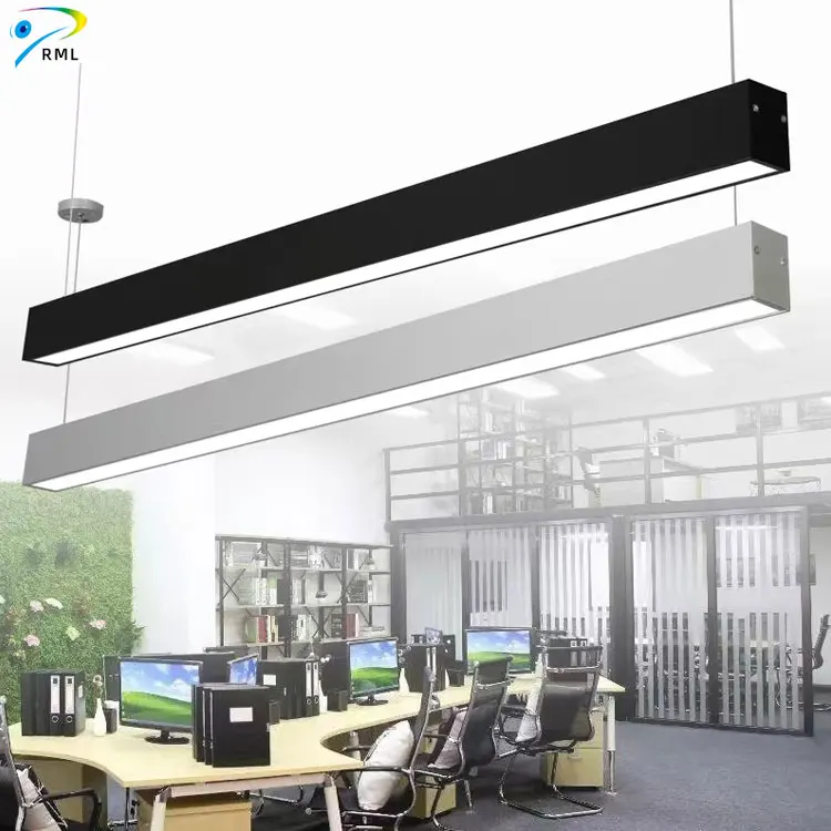 

Aluminum office suspension pendant led linear lighting fixture surface mounted 4ft led linear office light system