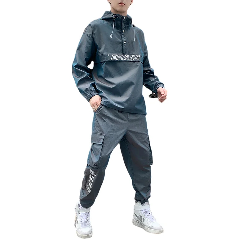 

Two Piece Sets Tracksuit mens sweatsuit sets Autumn Winter Hooded Sweatshirt Drawstring Outfit Sportswear 2020 jogger sets