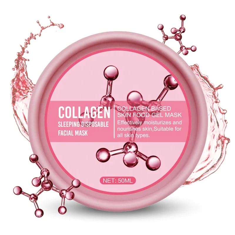 

wholesale best skincare moisturizing soothing Organic 100% natural Collagen gel facialmask Sleeping Gel facialMask