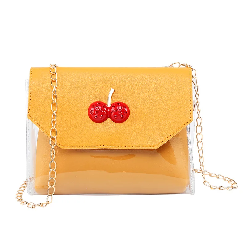 

2019 New style small transparent shoulder bag lady PVC shoulder chain bag