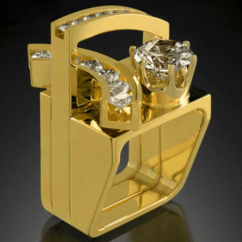 

Rings For Women And Men Fashion Jewelry Lovers Ring Cubic Zirconia Gold Color Wedding Engagement Statement Accessories