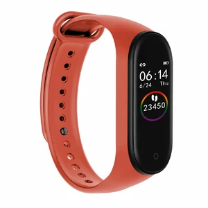 M4 New Smart Band with real heart rate sensor blood pressure monitor WEARFIT App free download fitness watch