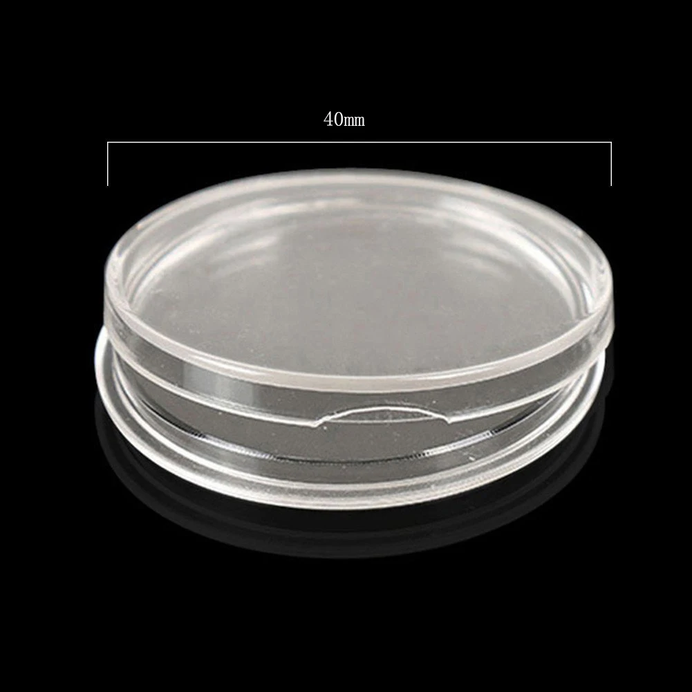10 Luxury 20-40mm Clear Round Plastic Coin Capsule Newest Available Box 