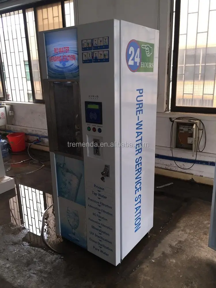 Double Window Water Vending Machines For Sale Purified Water Reverse ...