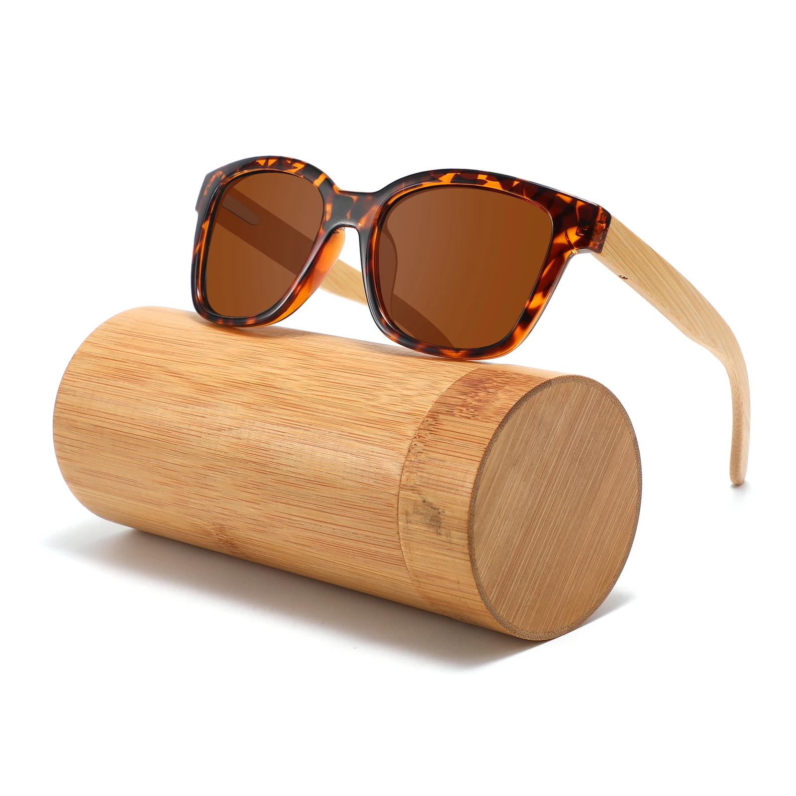 

New arrival 2021 Fashion Wholesale UV400 Polarized Bamboo Wooden Temple Sunglasses