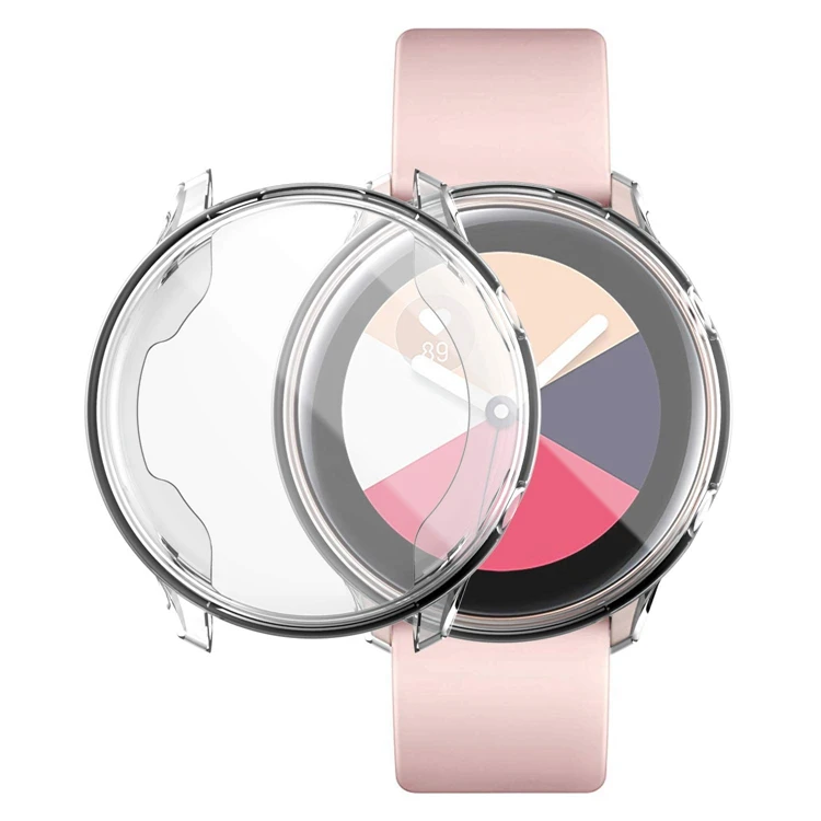 

HOCAYU All-Around Transparent Clear Tpu Screen Protector Case Cover For Samsung Galaxy Watch Active Case