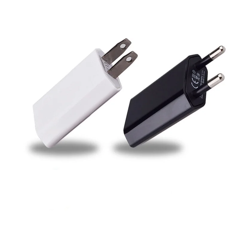 

OEM Logo Wholesale Cheap Price EU US Plug 5v 1a Flat Usb Wall Charger For iPhone Android Mobile Phone, White/black