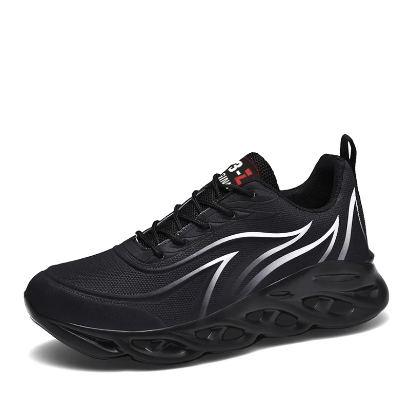 

Wholesale Good Price Fashion Man Shoes Lightweight Comfortable Blade Flame Printed Sneakers Casual Shoes