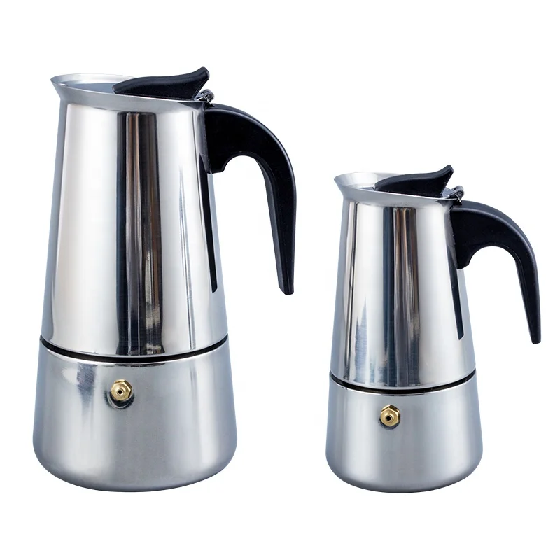 

200ml/450ml Italian Stovetop Espresso Coffee Maker Stainless Steel Espresso Moka Pot
