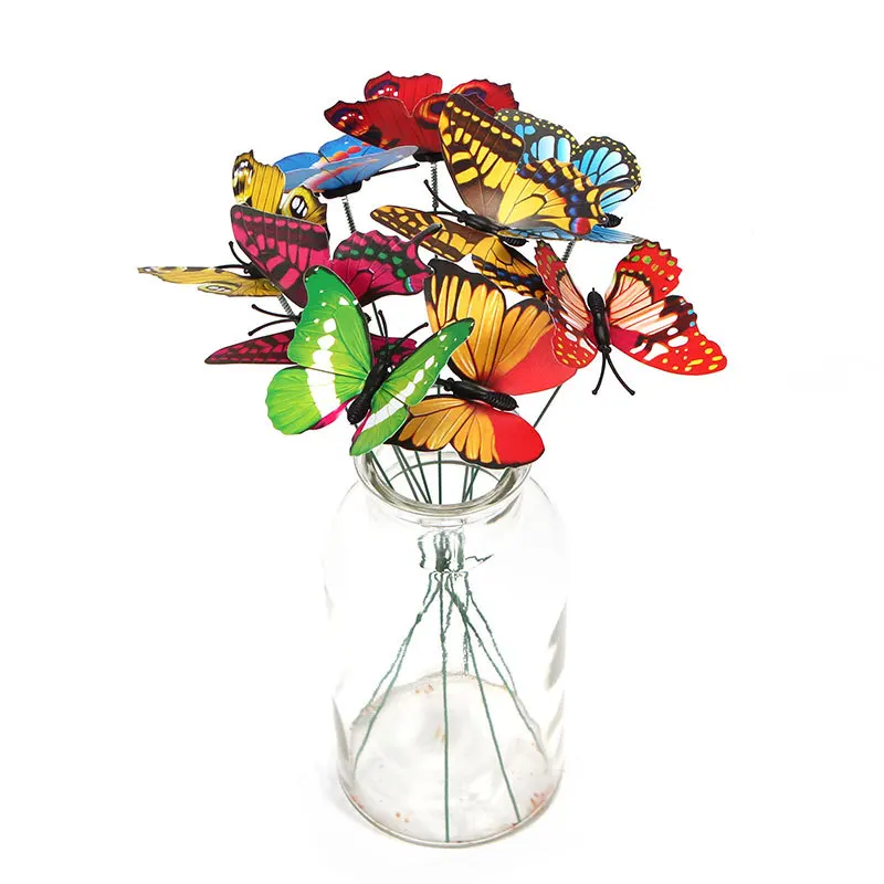 

Three-dimensional butterfly plunger gardening creative collocation decorative materials simulation butterfly mixed color single, Picture