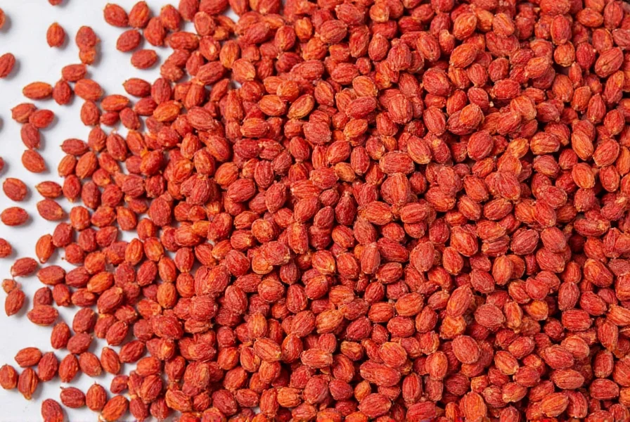 Achiote seeds in a wooden bowl