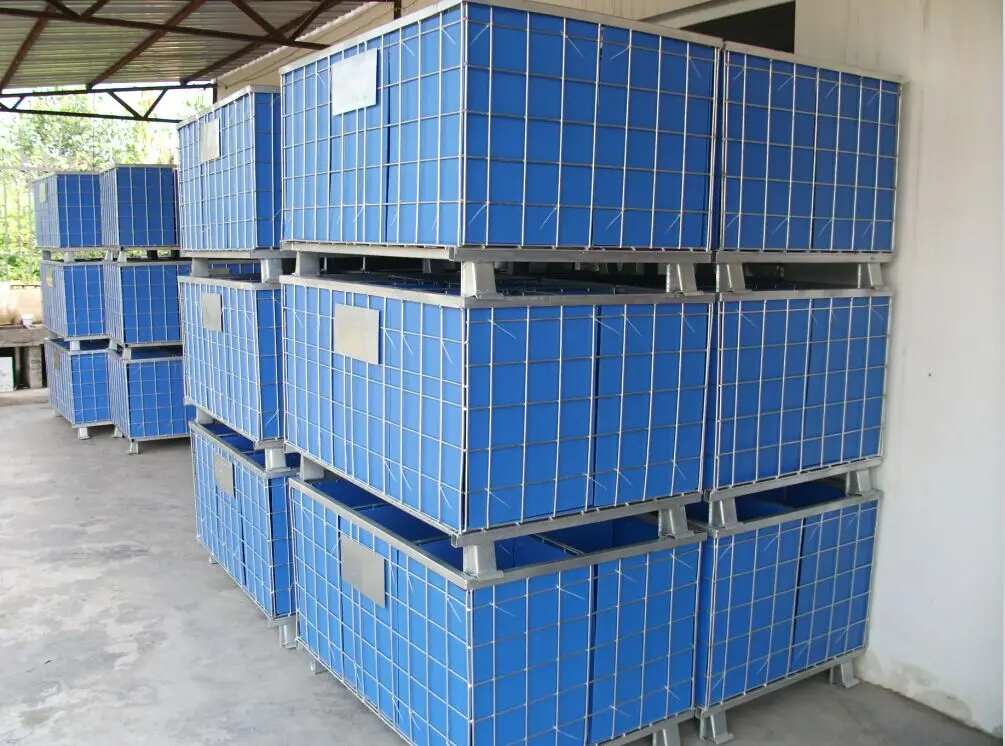 Foldable Storage Wire Mesh Container Plain Weave Heavy Duty