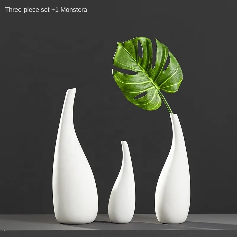 

High Quality European American Style Abstract Vase Ceramic Flower Art Vase Living Room Tabletop Decoration