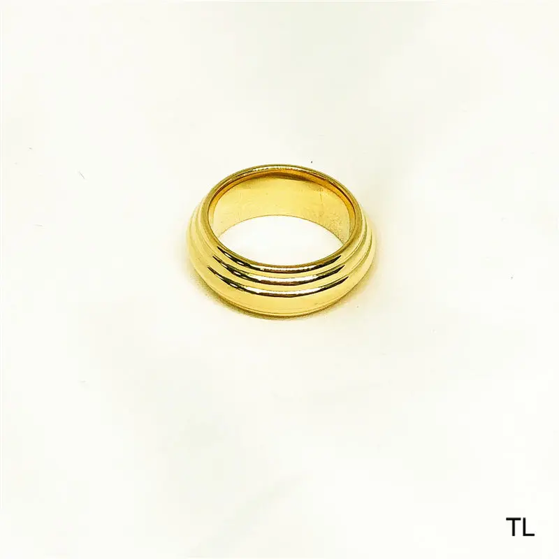 

High quality gold plated 18k fashion jewelry pvd gold plated waterproof designer ring stainless steel jewelry wholesale