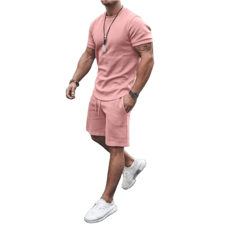 

2021 summer men clothing Custom tracksuits clothes 2 two piece pants shirt and short sets mens, Picture shown