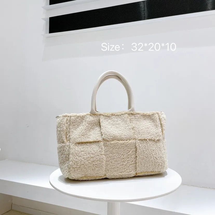 

2021 New Furry Woven Large Capacity Tote Bag Fashion Single Shoulder Ladies Bags Handbag 2021 Lady Handbag, Multiple colors