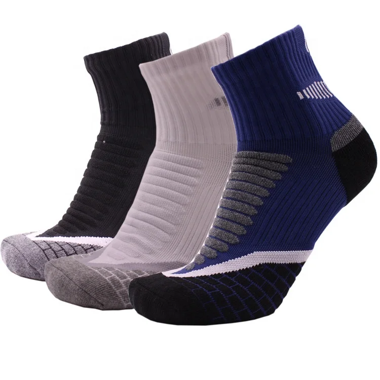 

Running Socks Outdoor Breathable Cycling Sock Badminton Football Basketball Walking Bicycle Tennis Sports Sock, Black, white, blue