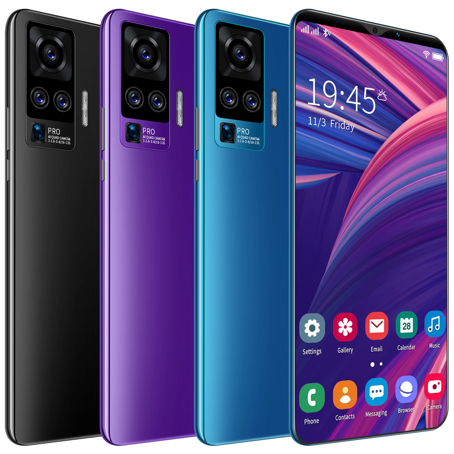 

wholesale all-in-one android cellphone Large-Capacity Mobile Phone Lowest Price China Android Phone 4G, Purple, red, blue