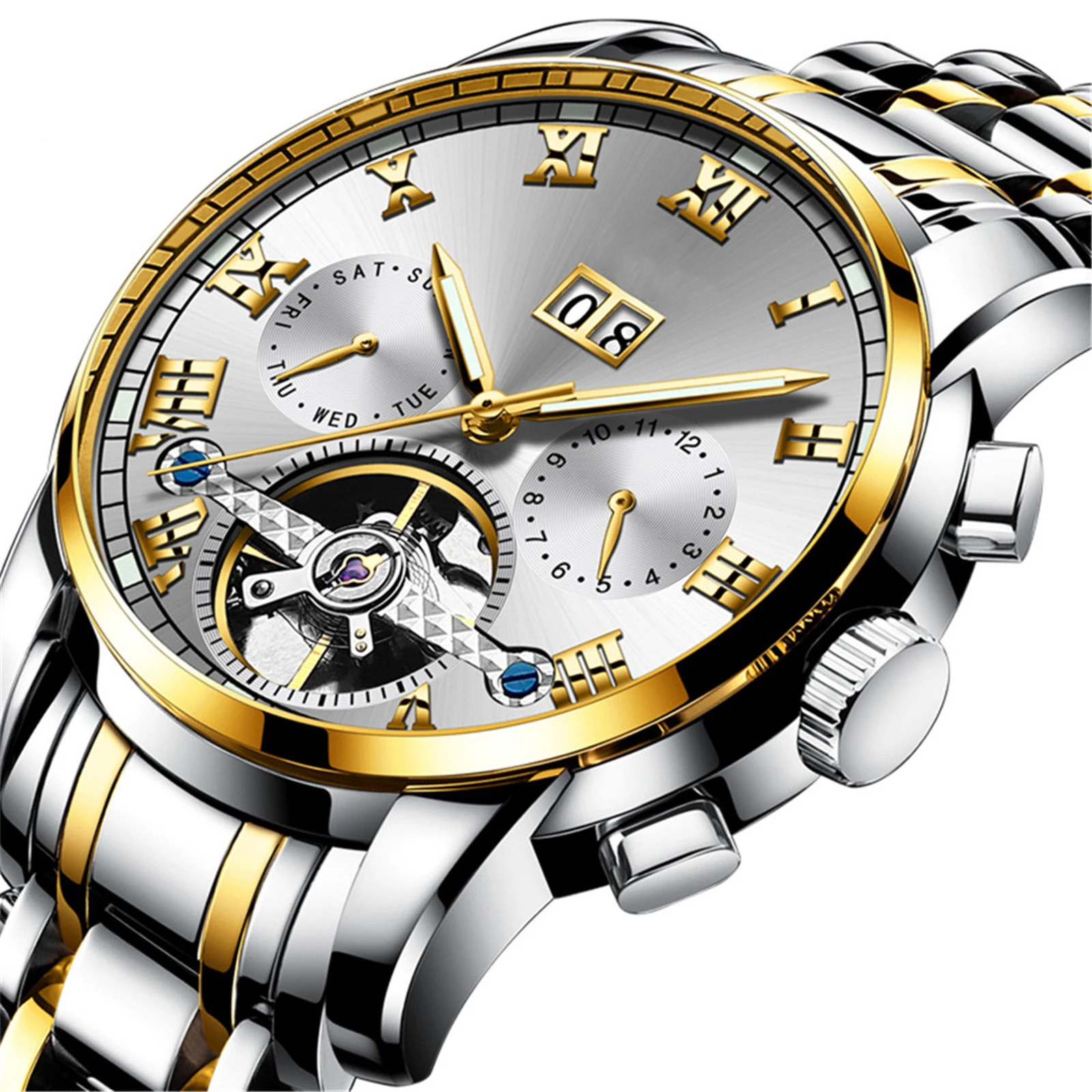 

Relogio Masculino Waterproof Men's Chronograph Mechanical Watch