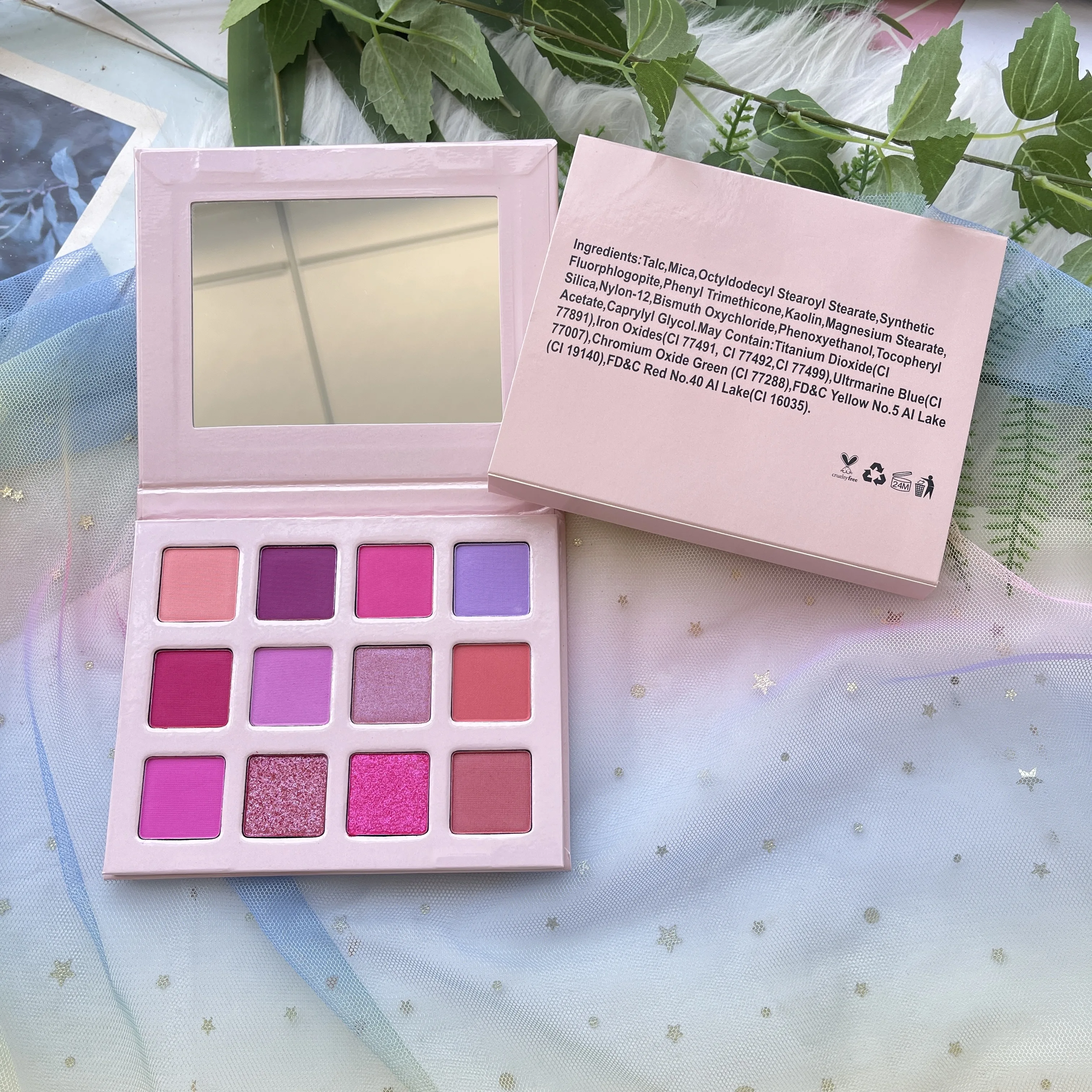 

Luxury pressed pigment 12 colors DIY eyeshadow palette