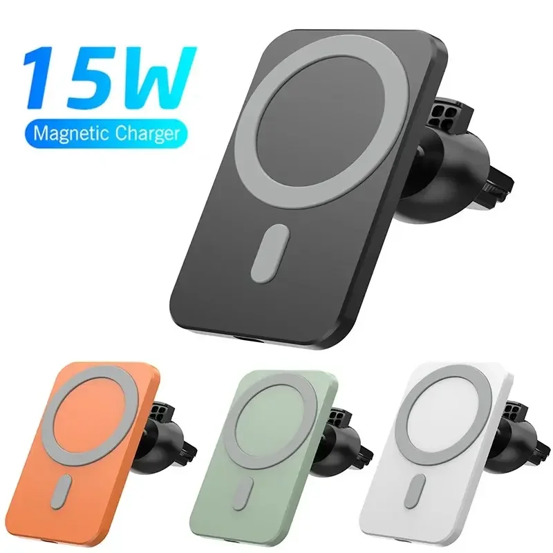 

15W Quick QI Strong Magnetic Car Phone Holder Air Vent Phone Bracket Dashboard Power Charging For Phone Car Wireless Charger