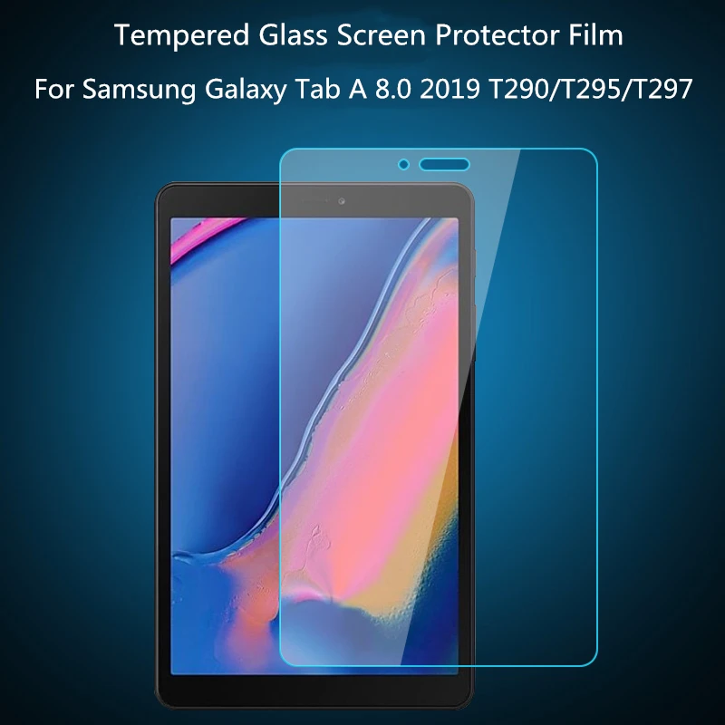 

Tempered Glass Screen Protector Film For Samsung Galaxy Tab A 8.0 2019 T290 T295 T297 SM-T290 SM-T297 Tablet Protection Film, Transparent clear