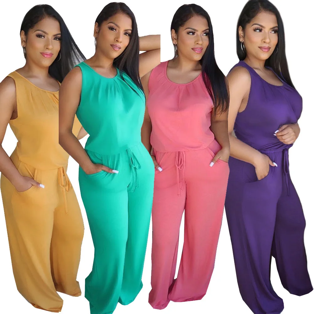 

Casual One Piece Outfit Plus Size Yoga Strapless Wide-Leg Women Off The Shoulder Jumpsuit china fat women jumpsuits and rompers