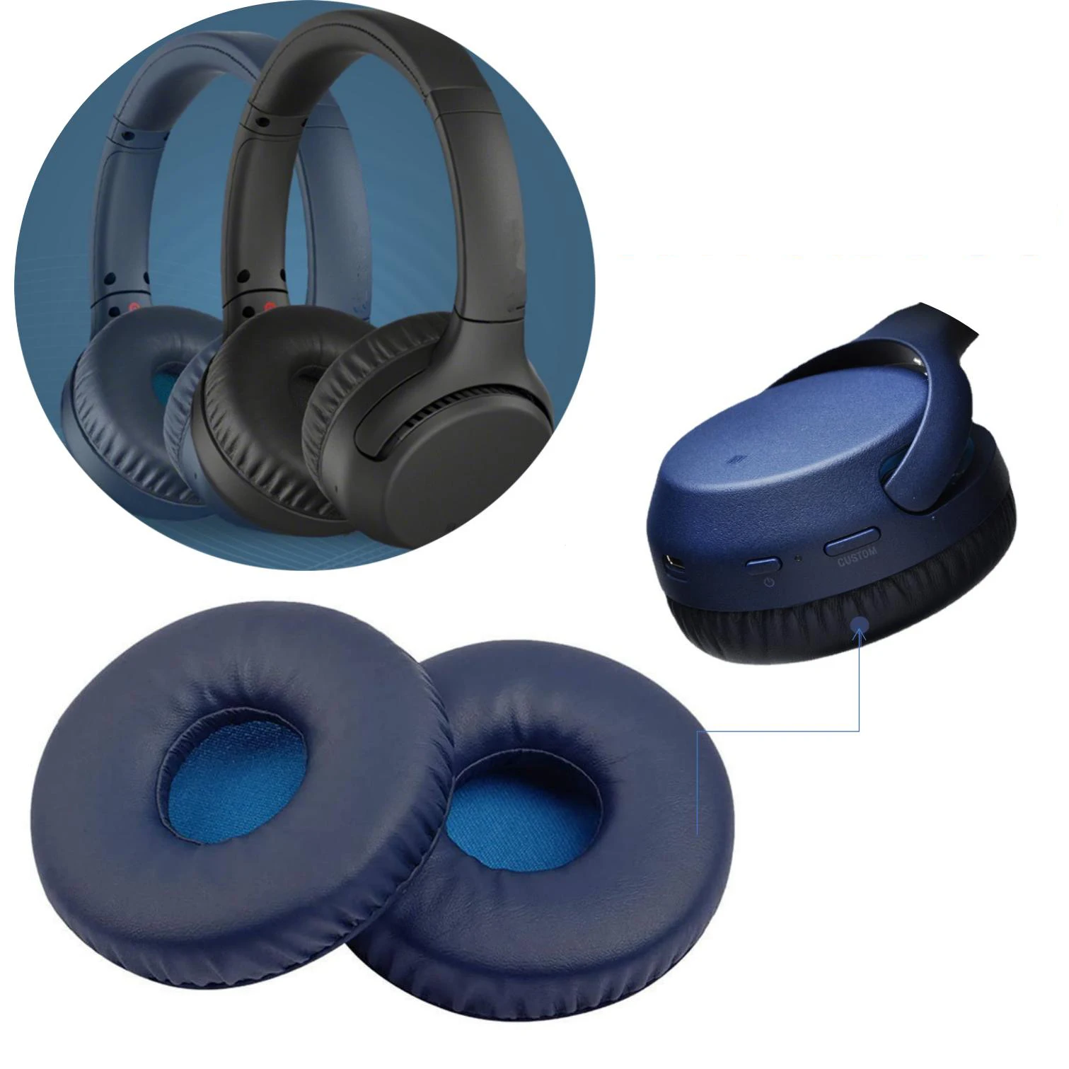 

WH XB700 Ear Pads Headphone Earpads For Sony WH-XB700 Ear Pads Headphone Earpads Replacement Cushion Cover