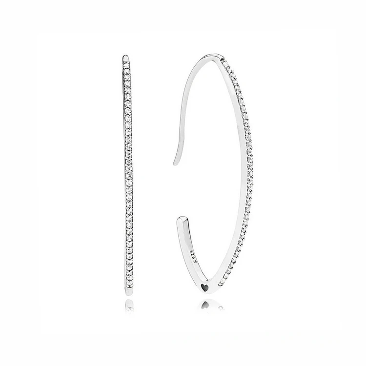 

Jewelry big hoop earrings circle part zirconias earrings sterling silver stud