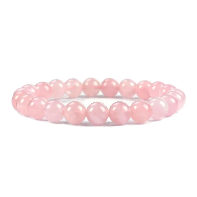 

Grade A 8mm Pink Tumble Rose Quartz Chakra Healing Natural Gemstone Kid Jewelry Accessory Set Stone Bead Crystal Women Bracelet